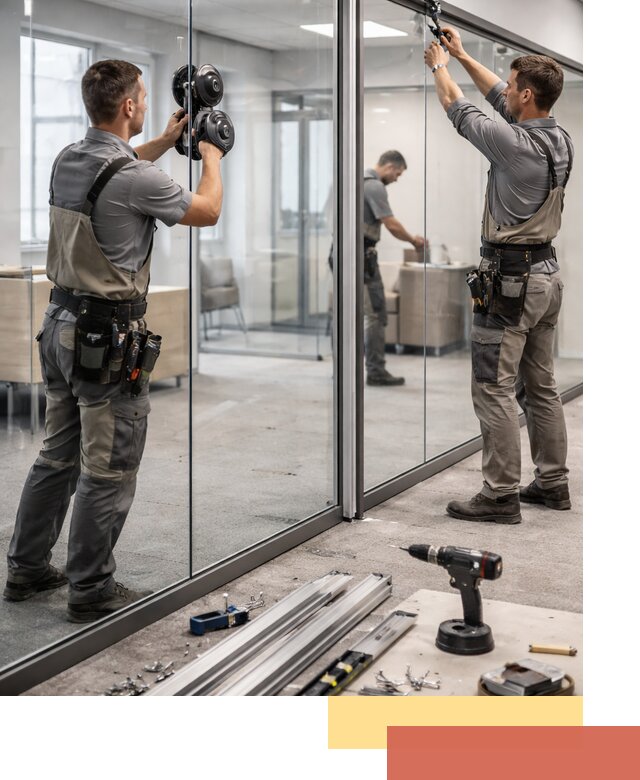 Стеклянные офисные перегородки под ключ в Уссурийске