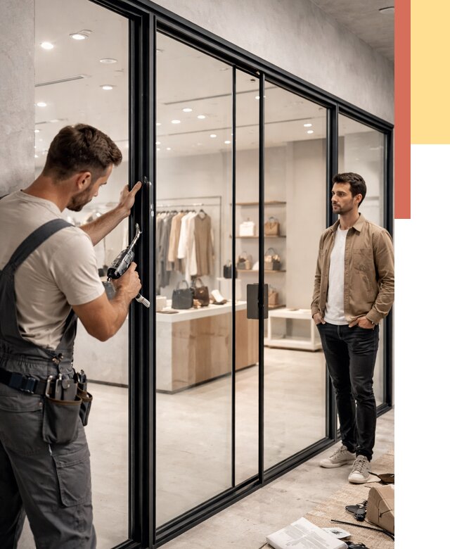 Стеклянные перегородки для магазинов в Уссурийске от 8454 руб. под ключ | ОТДЕЛОЧНИК-Сср