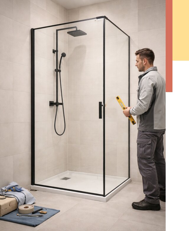 Стеклянные перегородки для душа в Уссурийске от 12888 руб. | Монтаж под ключ — ОТДЕЛОЧНИК-Сср