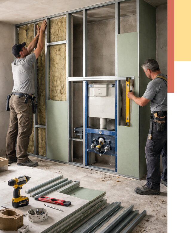 Установка сантехнических перегородок в Уссурийске от 8764 руб. | ОТДЕЛОЧНИК-Сср