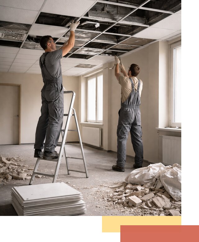 Демонтаж потолков Армстронг профессионально в Уссурийске