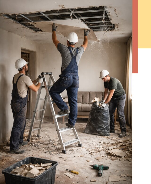 Демонтаж гипсокартонного потолка в Уссурийске от 433 руб. за м2 — ОТДЕЛОЧНИК-Сср