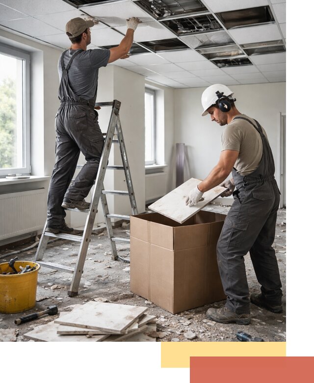 Демонтаж потолочной плитки в Уссурийске быстро и аккуратно