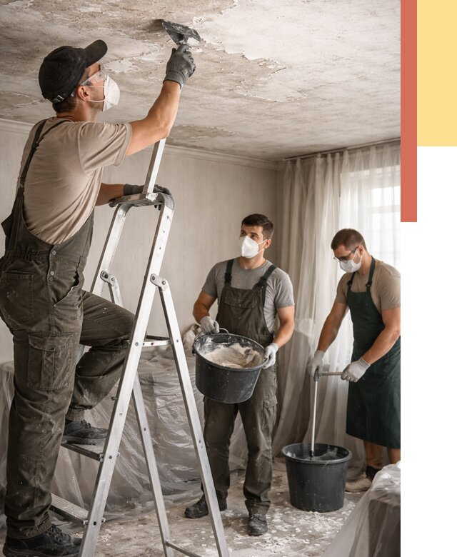 Удаление побелки с потолка в Уссурийске от 2578 руб. быстро и недорого | ОТДЕЛОЧНИК-Сср