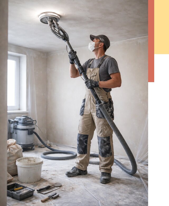 Шлифовка потолка в Уссурийске от 3609 руб. — услуги шлифования потолка | ОТДЕЛОЧНИК-Сср