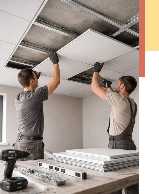 Монтаж кассетного потолка в Уссурийске от 4640 руб/м2 — установка и сборка | ОТДЕЛОЧНИК-Сср