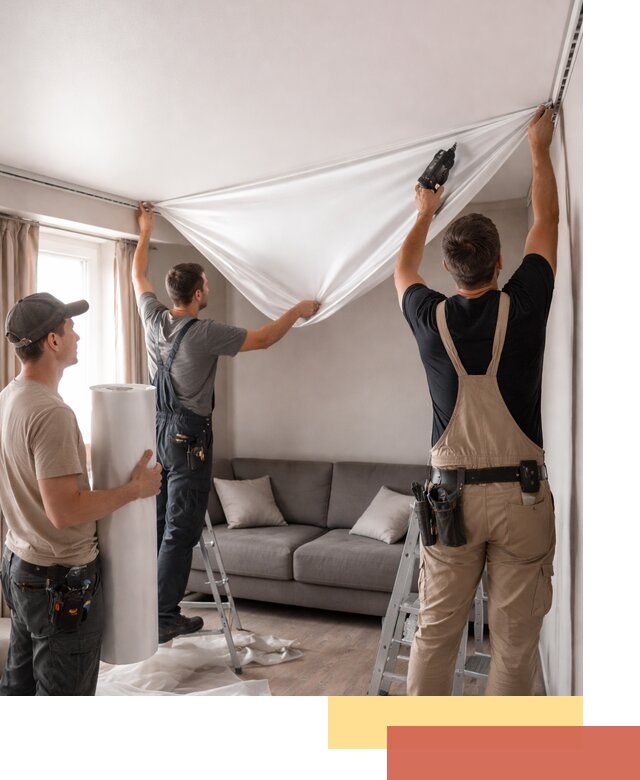 Монтаж сатинового натяжного потолка в Уссурийске качественно и быстро