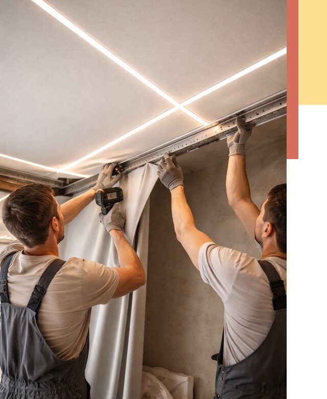 Монтаж натяжного потолка со световыми линиями в Уссурийске от 1237 руб. | ОТДЕЛОЧНИК-Сср