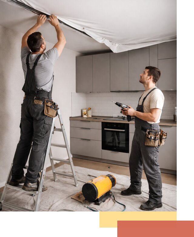 Монтаж натяжного потолка на кухне в Уссурийске