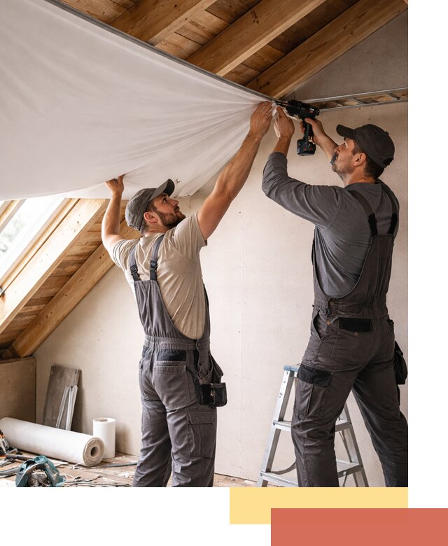 Монтаж натяжного потолка в мансарде в Уссурийске