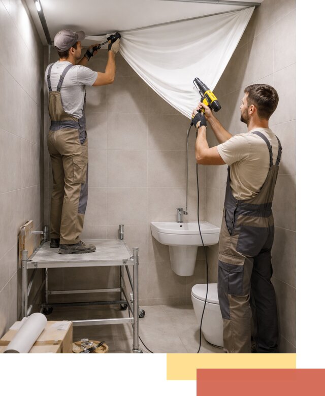 Монтаж натяжного потолка в санузле в Уссурийске