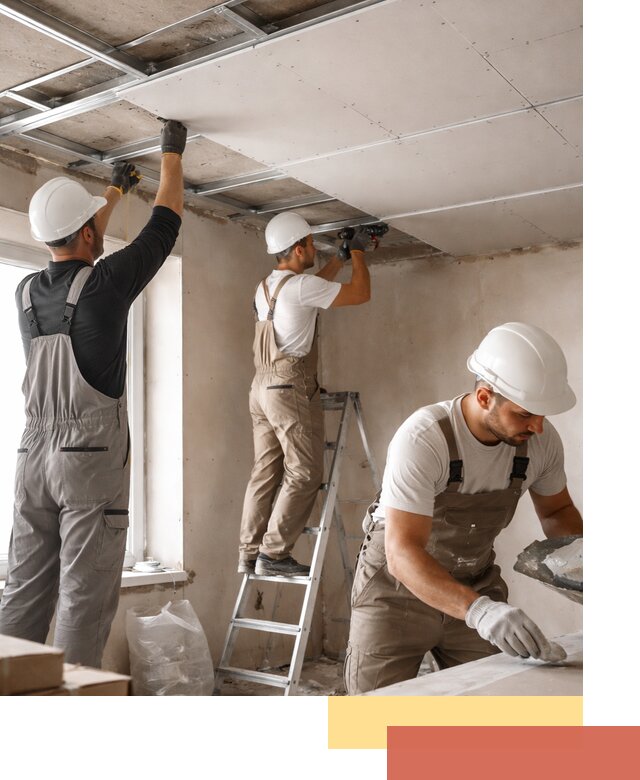 Одноуровневый потолок из гипсокартона в Уссурийске — монтаж и отделка