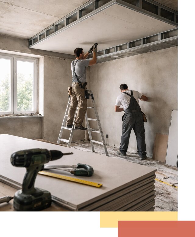 Двухуровневый потолок из гипсокартона в Уссурийске