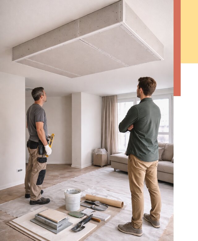 Короб на потолке из гипсокартона в Уссурийске от 2268 руб. — монтаж и услуги под ключ | ОТДЕЛОЧНИК-Сср