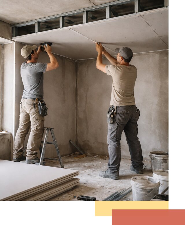 Короб из гипсокартона на потолке под ключ в Уссурийске