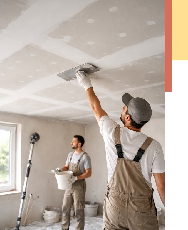Шпаклевка потолка из гипсокартона в Уссурийске от 3299 руб./м2 — услуги под ключ | ОТДЕЛОЧНИК-Сср