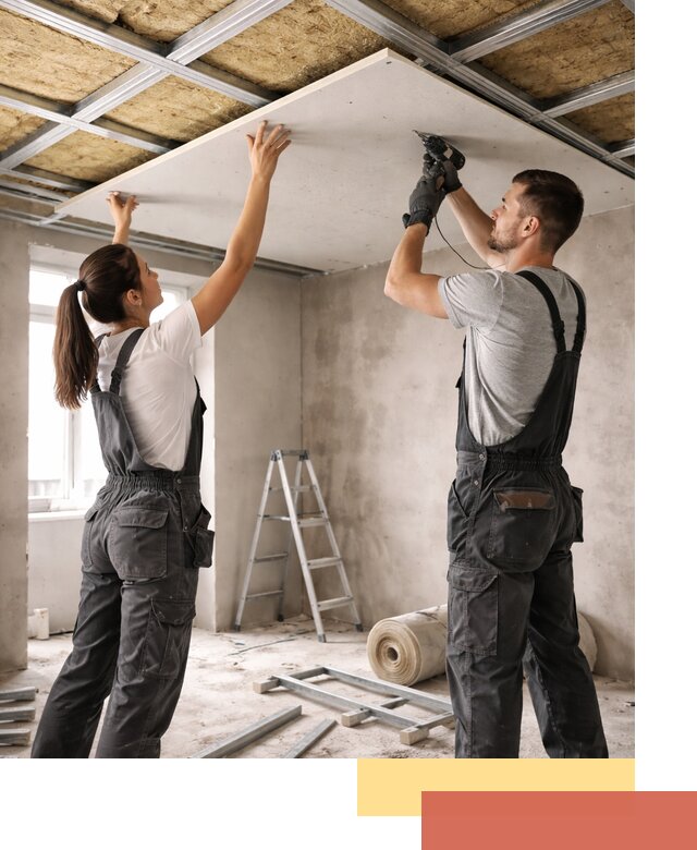 Звукоизоляция потолка из ГКЛ в Уссурийске профессионально и надежно