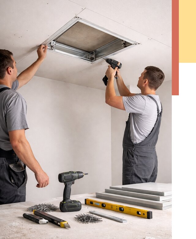 Установка люка в потолок ГКЛ в Уссурийске от 2578 руб. под ключ | ОТДЕЛОЧНИК-Сср