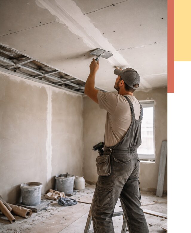 Ремонт потолка из гипсокартона в Уссурийске от 670 руб./м² — быстро и недорого | ОТДЕЛОЧНИК-Сср