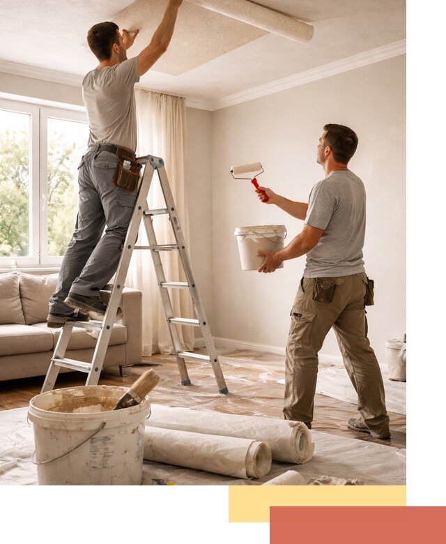 Поклейка обоев на потолок в Уссурийске — качественно и быстро