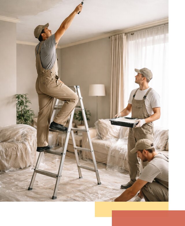 Покраска потолков акриловой краской в Уссурийске качественно и быстро