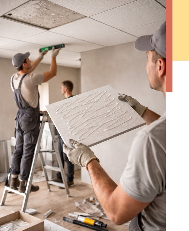 Монтаж потолочной плитки в Уссурийске от 4640 руб. — быстро и недорого | ОТДЕЛОЧНИК-Сср