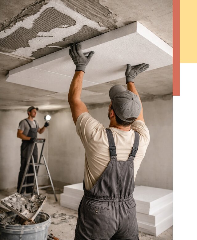 Утепление потолка пенопластом в Уссурийске от 4640 руб/м2 — недорого и быстро | ОТДЕЛОЧНИК-Сср