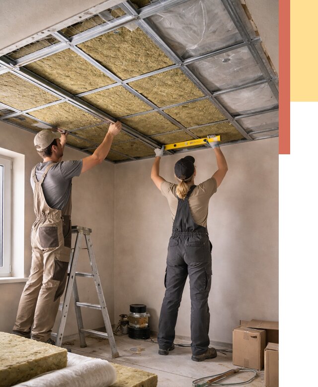 Шумоизоляция потолка в Уссурийске от 1289 руб. под ключ — услуги ОТДЕЛОЧНИК-Сср