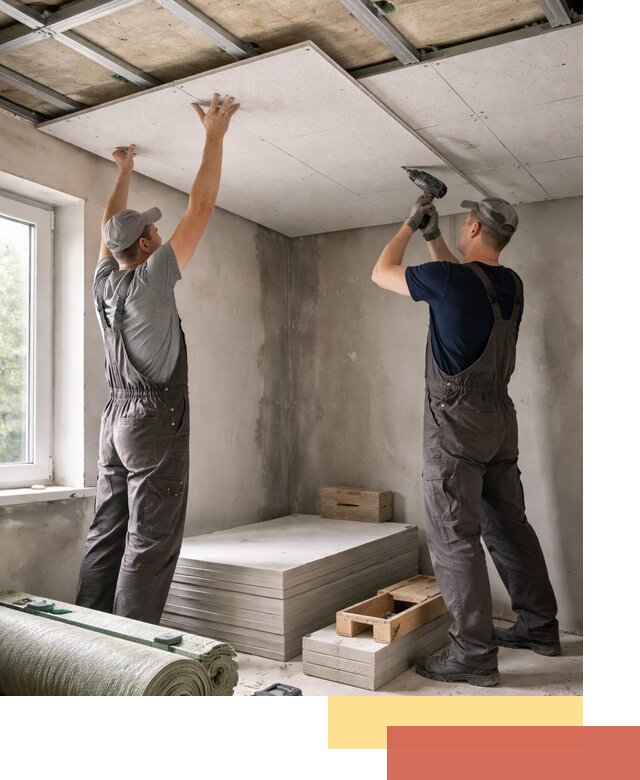 Шумоизоляция потолка панелями ЗИПС в Уссурийске